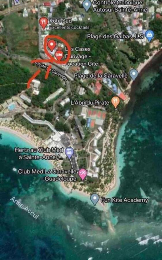 Le Sable Bleu - Evasion Tropicale A Sainte-Anne - Plage 5Min - Piscine - Parking - Logement Climatise - Vue Sur Les Palmiers - Parfait Pour Sejours En Famille Ou Entre Amis Exteriör bild